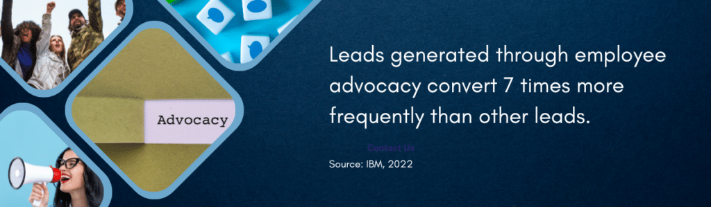 Leads generated through employee advocacy convert 7 times more frequently than other leads 